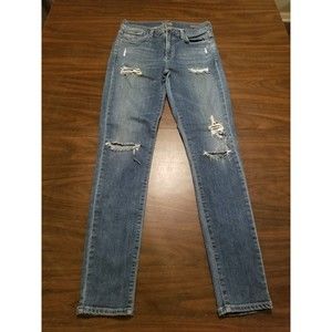 Agolde Sophie Jeans Women's Size 27 Distressed Skinny Denim Medium Wash Cannas